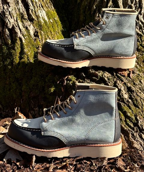 Photo by lee.goodson on February 1, 2025 of the Red Wing 6-Inch Classic Moc in Mulri-Indigo.