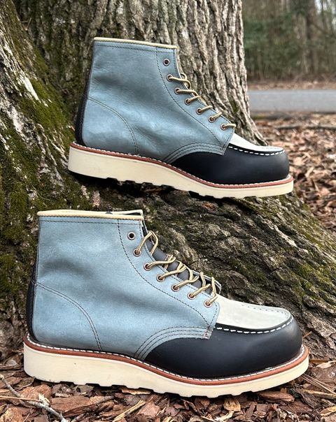 Photo by lee.goodson on March 1, 2025 of the Red Wing 6-Inch Classic Moc in Mulri-Indigo.