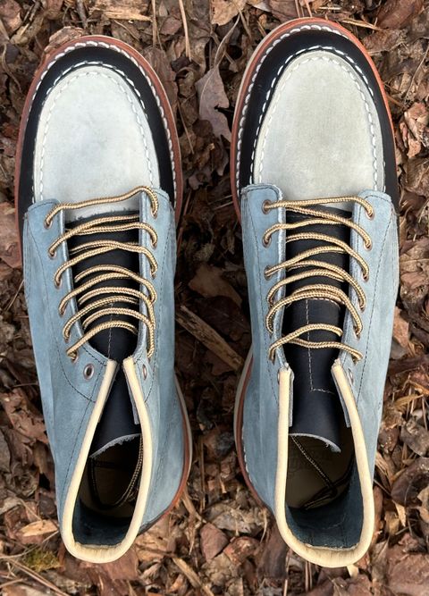 Photo by lee.goodson on March 1, 2025 of the Red Wing 6-Inch Classic Moc in Mulri-Indigo.