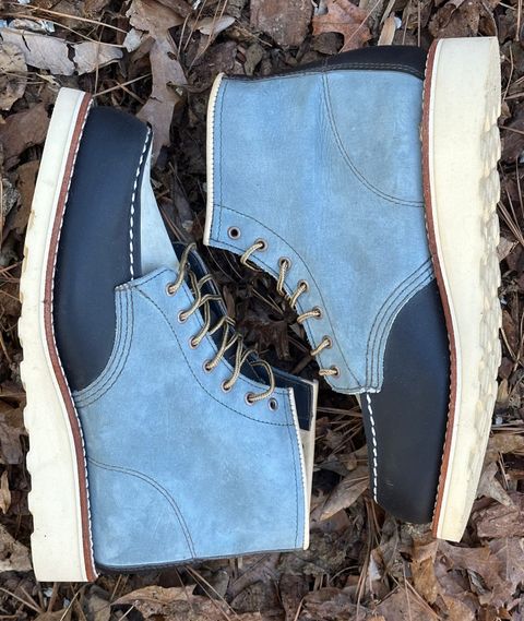 Photo by lee.goodson on March 18, 2025 of the Red Wing 6-Inch Classic Moc in Mulri-Indigo.