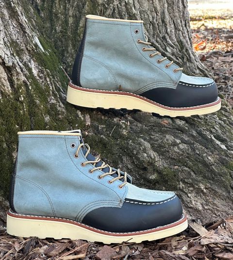 Photo by lee.goodson on March 18, 2025 of the Red Wing 6-Inch Classic Moc in Mulri-Indigo.