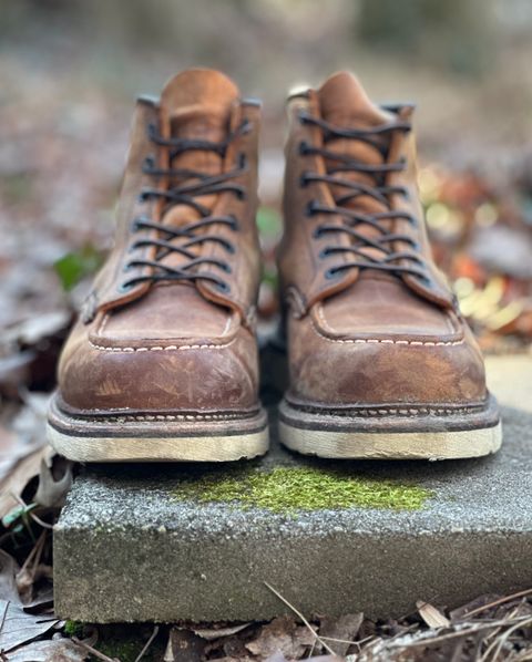 Photo by lee.goodson on January 1, 2024 of the Red Wing 6-Inch Classic Moc in S.B. Foot Copper Rough and Tough.