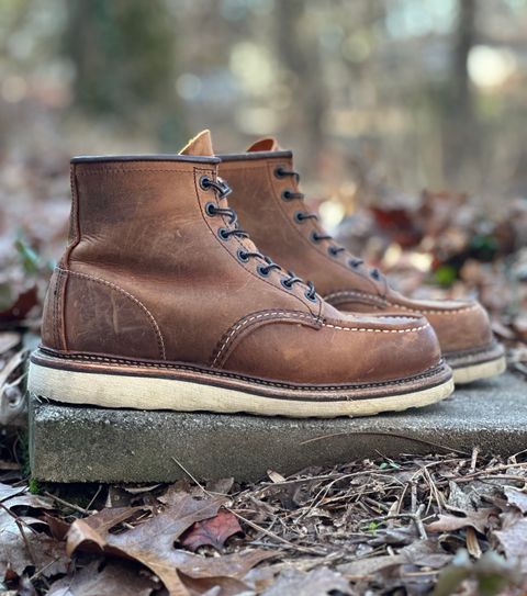 Photo by lee.goodson on January 1, 2024 of the Red Wing 6-Inch Classic Moc in S.B. Foot Copper Rough and Tough.