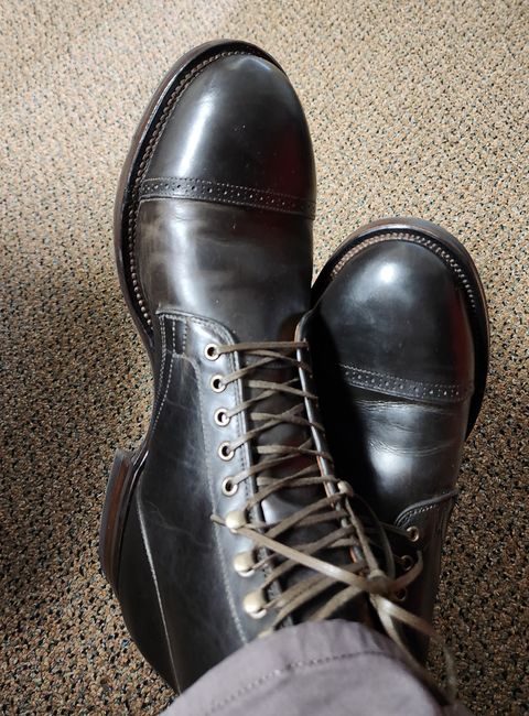 Photo by mkenny on April 6, 2023 of the Viberg Service Boot BCT in Unlisted Leather.