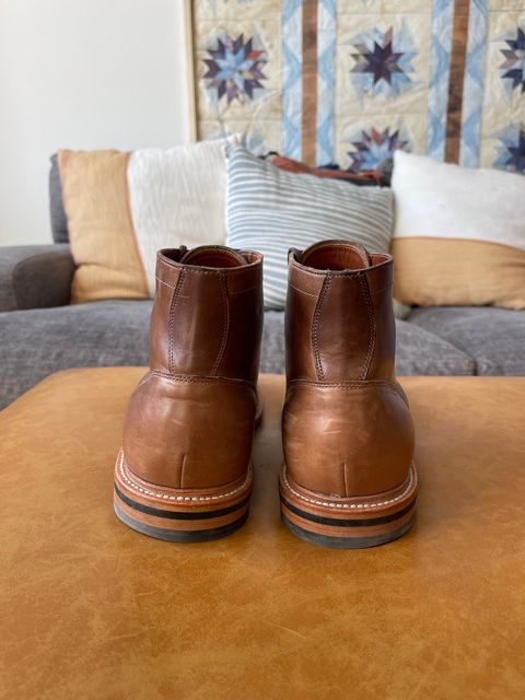 Photo by bullmoose303 on November 1, 2023 of the Grant Stone Ottawa Boot in Horween Dune Chromexcel.