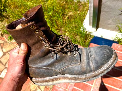 Photo by marboleda on April 29, 2023 of the White's 375 in Seidel Distressed Roughout.
