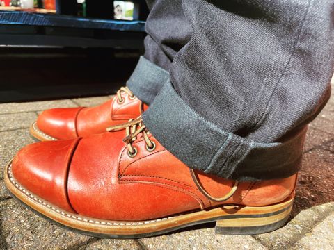 Photo by peterldavey on September 10, 2021 of the Truman Service Boot in Maryam Brown Horsebutt.