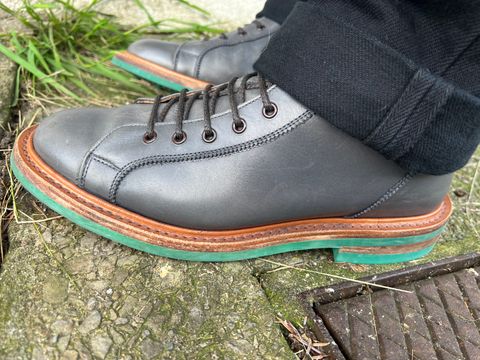 Photo by peterldavey on February 25, 2022 of the Tricker's Ethan Monkey Boot in Grey Country Calf.