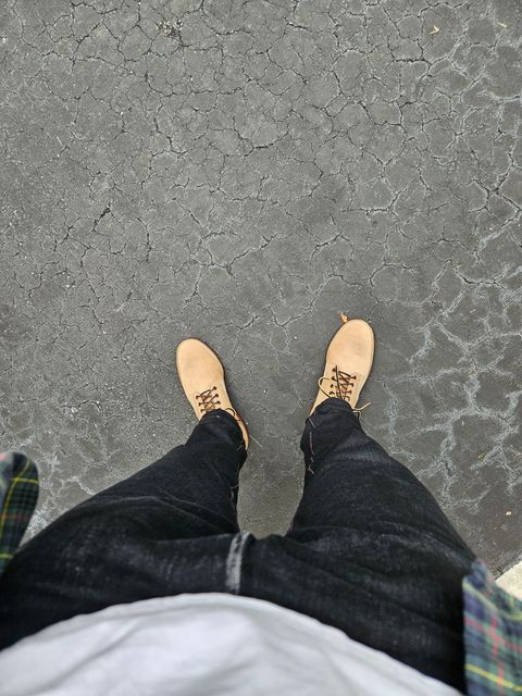 Photo by grim_f on October 11, 2023 of the Viberg Boondocker in Horween Marine Field Roughout.