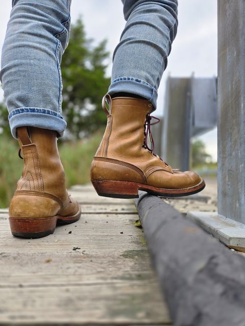 Photo by ShnyHntr91 on August 29, 2025 of the Nicks MTO in Horween, Sage Chromepak.