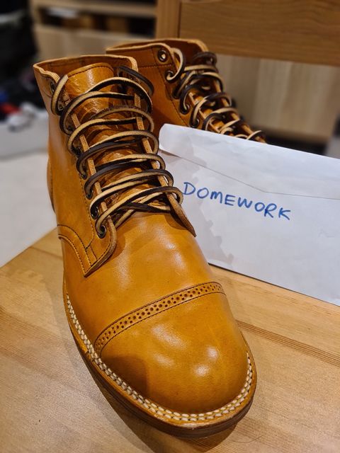 Photo by mormus on October 3, 2022 of the Viberg Service Boot in Tochigi Natural Cowhide.
