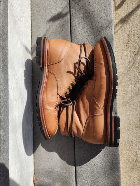 Photo by Not_Korean on March 2, 2023 of the Grant Stone Ottawa Boot in Incas Natural Kangaroo.