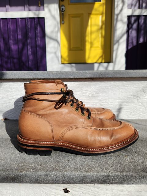Photo by Not_Korean on March 2, 2023 of the Grant Stone Ottawa Boot in Incas Natural Kangaroo.
