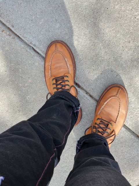 Photo by Not_Korean on April 3, 2023 of the Grant Stone Ottawa Boot in Incas Natural Kangaroo.