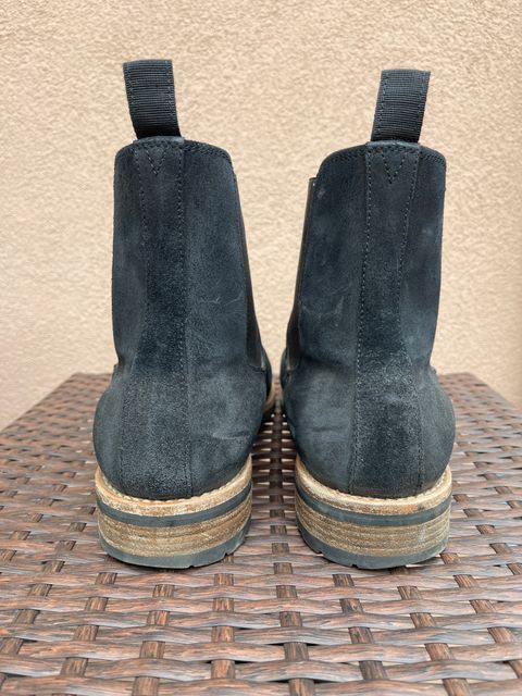 Photo by thelibertytree on December 4, 2022 of the Mark Albert Chelsea Boot in C.F. Stead Black Waxy Commander Suede.