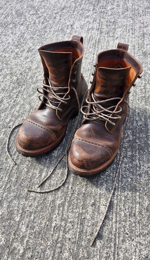 Photo by BCLEATHERGOODS on March 2, 2026 of the Imperium Hawke in Horween Cinnamon Waxed Flesh.