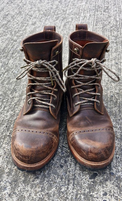 Photo by BCLEATHERGOODS on March 2, 2026 of the Imperium Hawke in Horween Cinnamon Waxed Flesh.