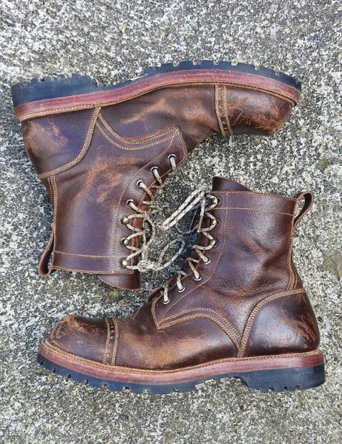 Photo by BCLEATHERGOODS on April 2, 2026 of the Imperium Hawke in Horween Cinnamon Waxed Flesh.