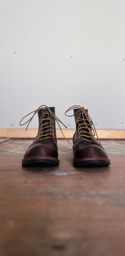 Photo by cr_aig1980 on October 2, 2024 of the Wesco Warren Boot in Horween Brown Chromexcel.