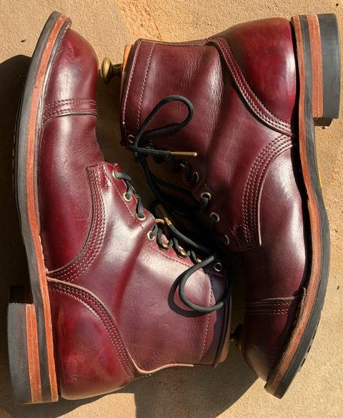 Photo by escapedTexan on July 4, 2026 of the Nicks Americana in Horween Color 8 Chromexcel.