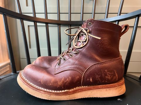 Photo by goblutes on December 16, 2024 of the Frank's Boots Rainier in Seidel Chocolate.