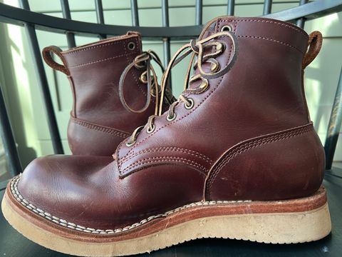 Photo by goblutes on January 11, 2025 of the Frank's Boots Rainier in Seidel Chocolate.