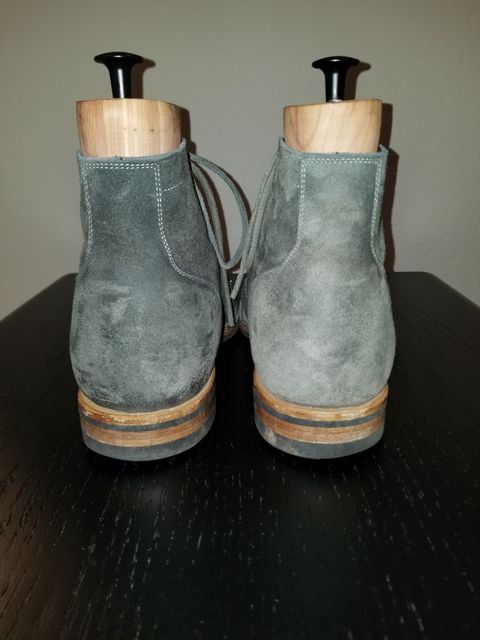 Photo by EzSteve on March 6, 2023 of the Viberg Service Boot in C.F. Stead Anthracite Waxed Roughout.