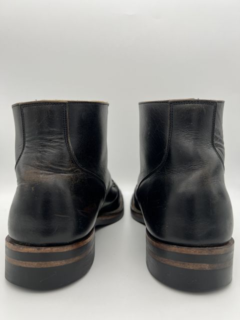 Photo by blackandbrownblues on April 5, 2022 of the Viberg Service Boot in Shinki Black Oiled Horsebutt.