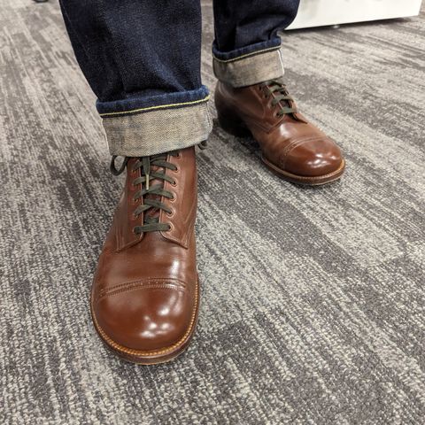 Photo by Frugal.Sole on September 19, 2023 of the International Shoe Co. Type 1 Service Boot in Unknown Leather.