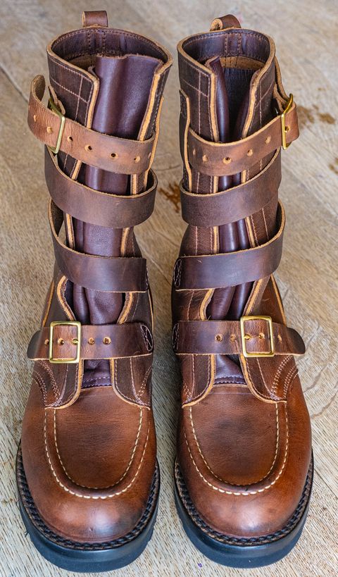 Photo by rustic.boots on October 2, 2025 of the Nicks TankerPro in Horween Orange Predator.