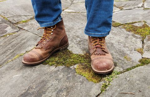Photo by Zeonic on February 10, 2023 of the Red Wing Iron Ranger in S.B. Foot Copper Rough and Tough.