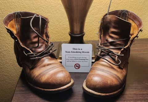 Photo by Zeonic on March 29, 2023 of the Red Wing Iron Ranger in S.B. Foot Copper Rough and Tough.