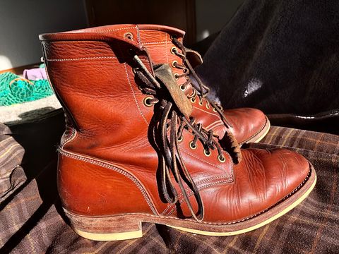 Photo by blinkerfluid on January 1, 2024 of the Onderhoud SVC02 Packer Boot in Badalassi Carlo Cognac Minerva.