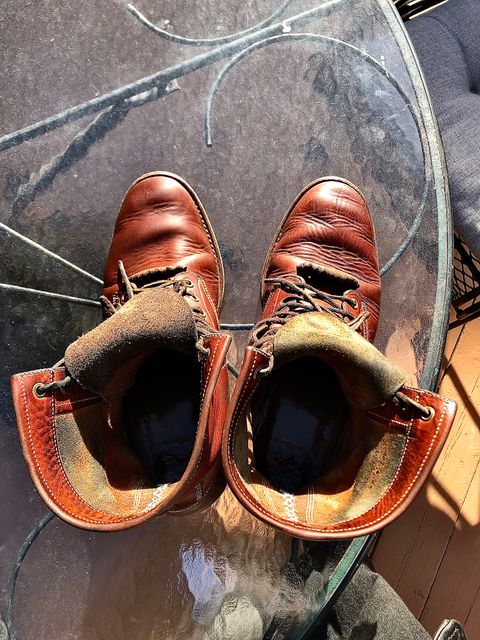 Photo by blinkerfluid on March 1, 2024 of the Onderhoud SVC02 Packer Boot in Badalassi Carlo Cognac Minerva.