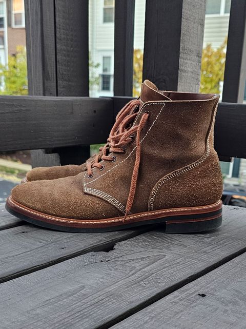 Photo by Spoon on November 4, 2025 of the John Lofgren M-43 Service Shoes in Horween Natural Chromexcel Roughout.