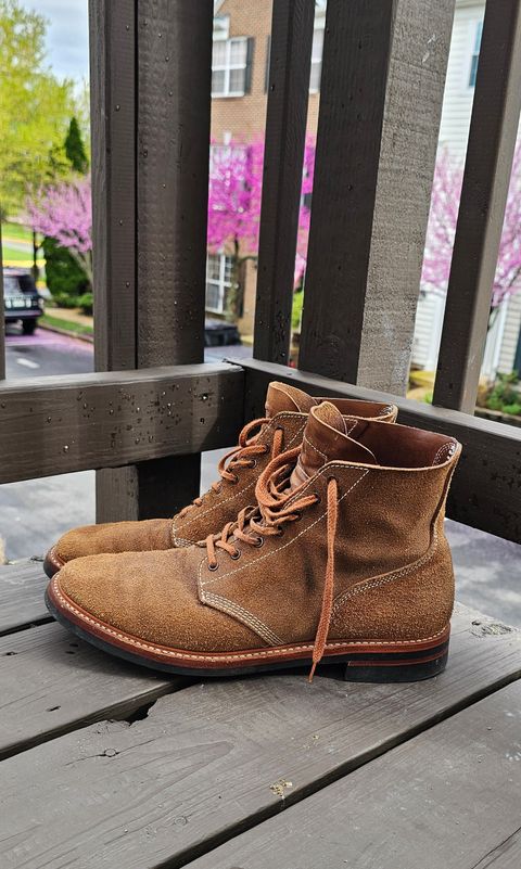 Photo by Spoon on April 5, 2026 of the John Lofgren M-43 Service Shoes in Horween Natural Chromexcel Roughout.