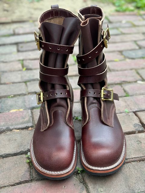 Photo by captain on April 24, 2024 of the Nicks Heritage TankerPro in Horween Tan Waxed Flesh.