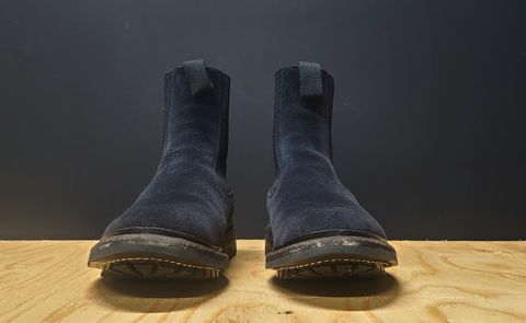 Photo by hoainp on December 3, 2024 of the Tricker's Stephen Chelsea Boot in Zonta Oceano Castorino Suede.