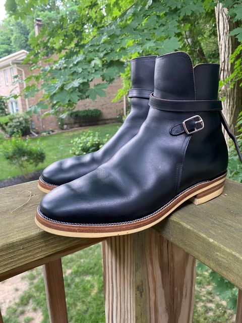 Photo by Asian on June 20, 2024 of the Iron Boots Jodhpur in Seidel Black Double Shot.