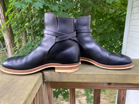 Photo by Asian on June 20, 2024 of the Iron Boots Jodhpur in Seidel Black Double Shot.