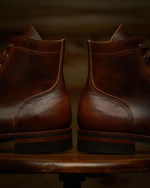 Photo by Asian on August 11, 2025 of the Oldspeed MFG Service Boot 6” in Horween Brown Chromexcel Horsehide.