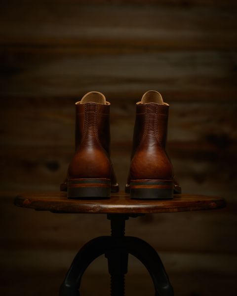 Photo by Asian on August 11, 2025 of the Oldspeed MFG Service Boot 6” in Horween Brown Chromexcel Horsehide.