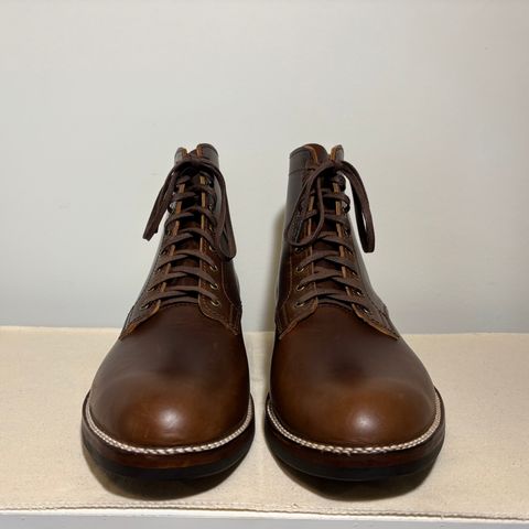 Photo by Asian on September 29, 2025 of the Oldspeed MFG Service Boot 6” in Horween Brown Chromexcel Horsehide.