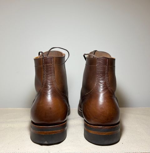 Photo by Asian on November 6, 2025 of the Oldspeed MFG Service Boot 6” in Horween Brown Chromexcel Horsehide.