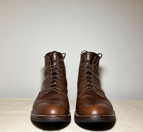 Photo by Asian on November 6, 2025 of the Oldspeed MFG Service Boot 6” in Horween Brown Chromexcel Horsehide.