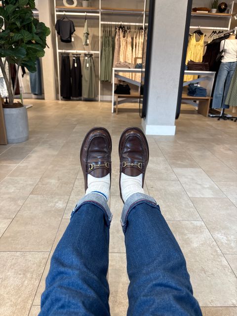 Photo by Asian on July 5, 2026 of the Grant Stone Horsebit Loafer in Tobacco Calf.