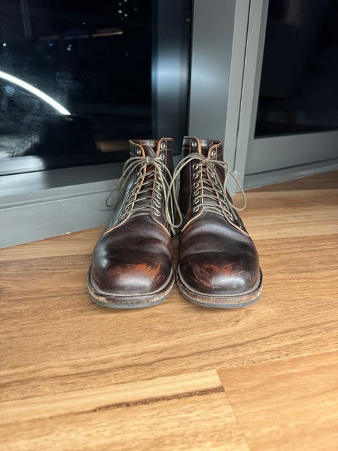 Photo by cordoman on March 6, 2024 of the Viberg Service Boot in Horween Brown Wooly.