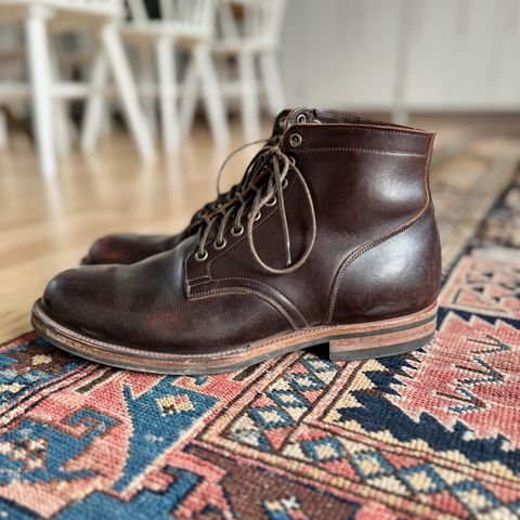 Photo by cordoman on April 5, 2024 of the Viberg Service Boot in Horween Brown Wooly.