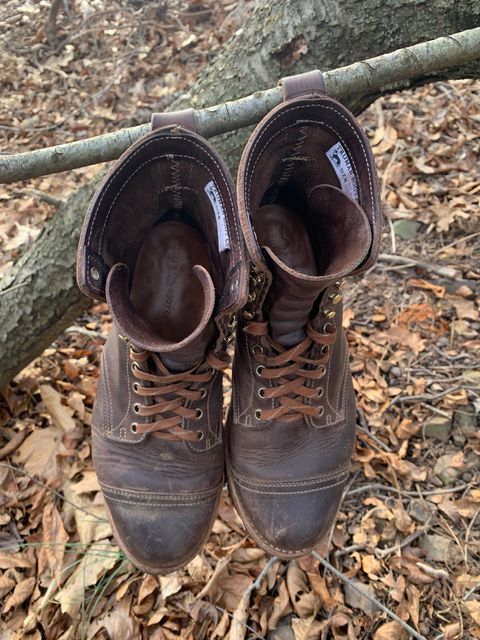 Photo by tinytopey on March 2, 2023 of the Truman Upland Boot in Horween Java Predator.
