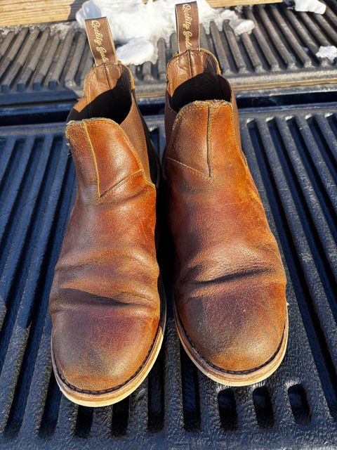 Photo by tinytopey on February 5, 2026 of the Thursday General Purpose Chelsea in Safari Waxed Roughout.
